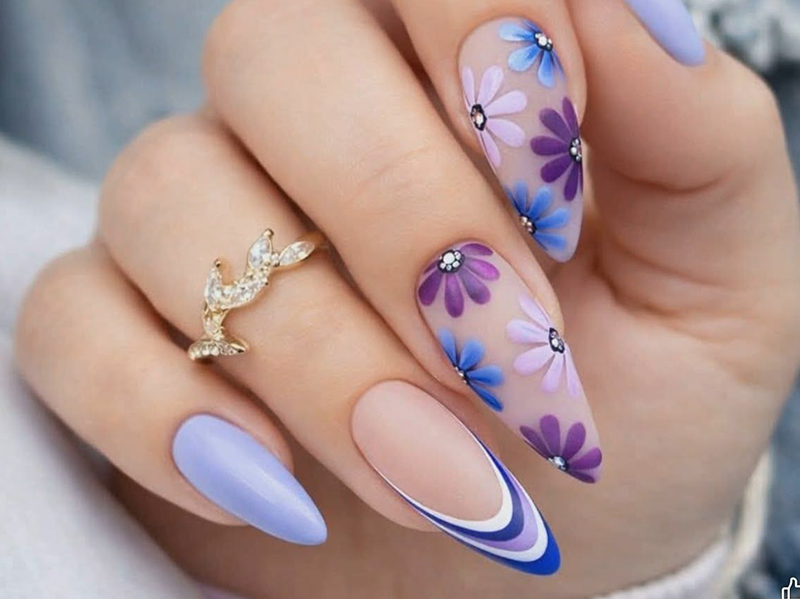 Elegant gel polish manicure